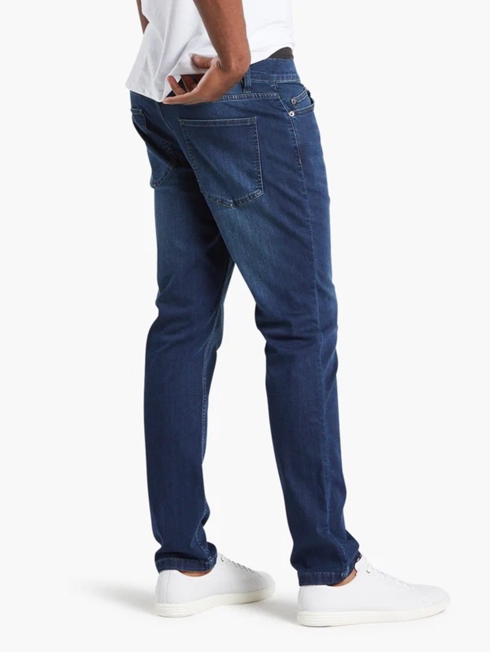 Mugsy Fultons Dark Wash Blue Slim Taper Straight Fit Stretch Classic Jeans 40x30
